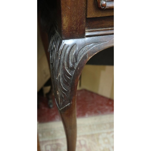 310 - Mahogany marble topped console table - Approx W: 107cm D: 48cm H: 74cm