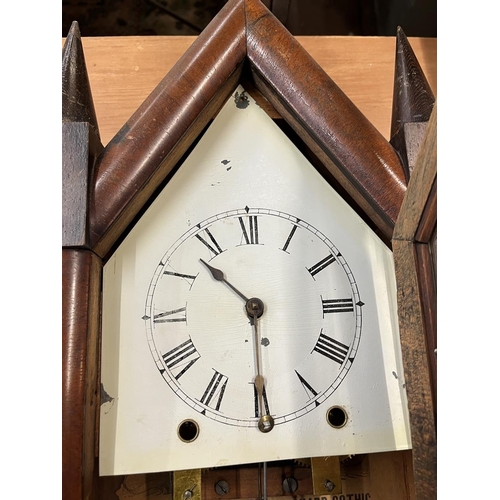 323 - American Gothic style clock by Gerome