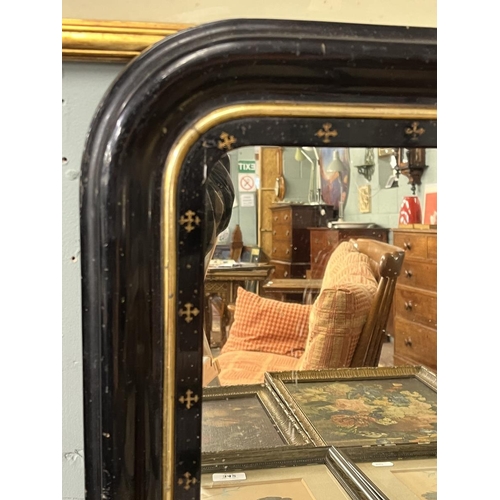 340 - Ebonised mirror