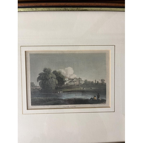 343 - 5 framed antique prints from 1770 and early 1800's of local buildings and architecture