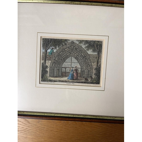 343 - 5 framed antique prints from 1770 and early 1800's of local buildings and architecture