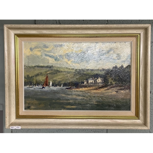 348 - Pair of oils on board - Harbour scenes by John Neale - Approx IS: 49cm x 31cm