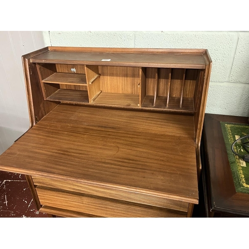 349 - Mid century teak bureau - Approx W: 82cm D: 43cm H: 107cm