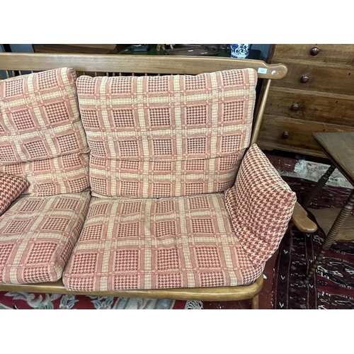 362 - Ercol sofa with Hounds tooth cushions