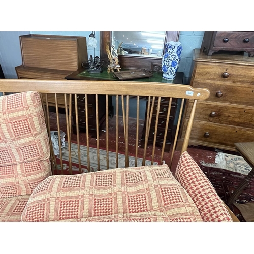 362 - Ercol sofa with Hounds tooth cushions