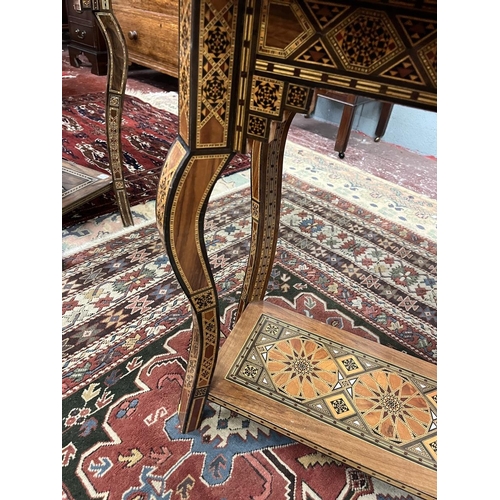 365 - Fine Syrian games table with mosaic inlay with mother-of-pearl