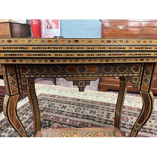 365 - Fine Syrian games table with mosaic inlay with mother-of-pearl