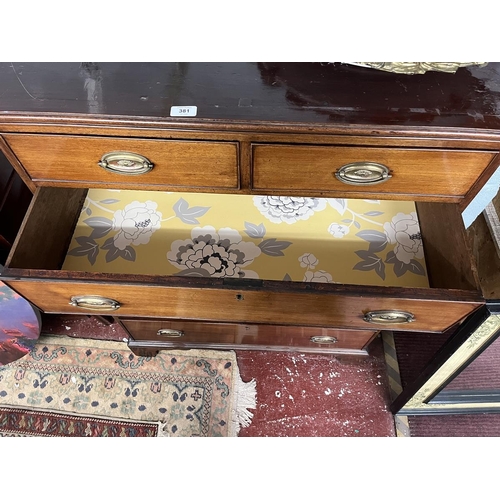 381 - Antique mahogany chest on chest - Approx W: 95cm D: 49cm H: 125cm