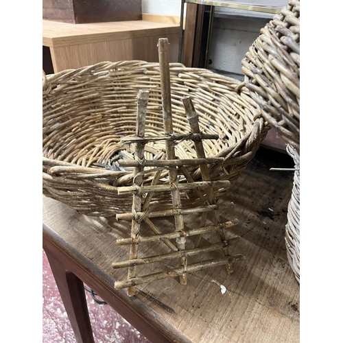 389 - Collection of wicker baskets