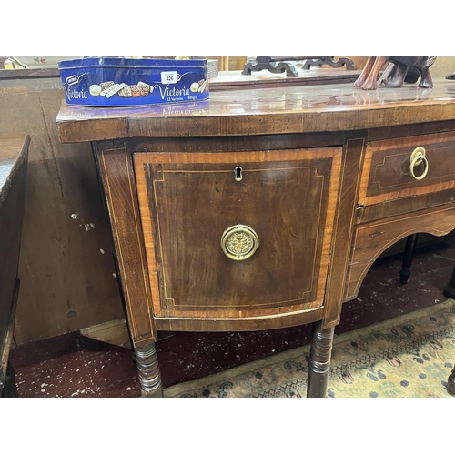 429 - Georgian inlaid sideboard - Approx W: 137cm D: 58cm H: 89cm