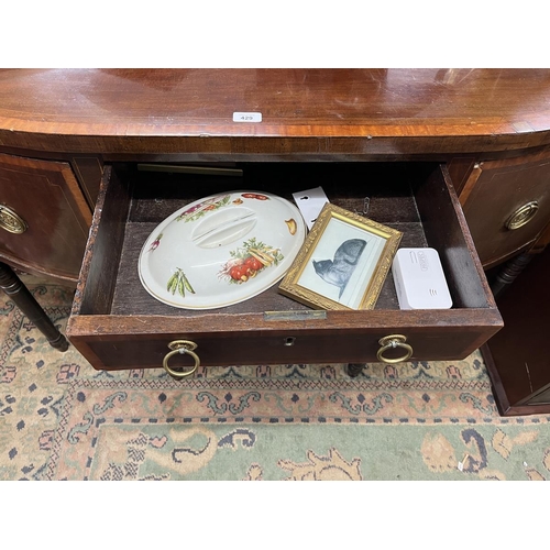 429 - Georgian inlaid sideboard - Approx W: 137cm D: 58cm H: 89cm