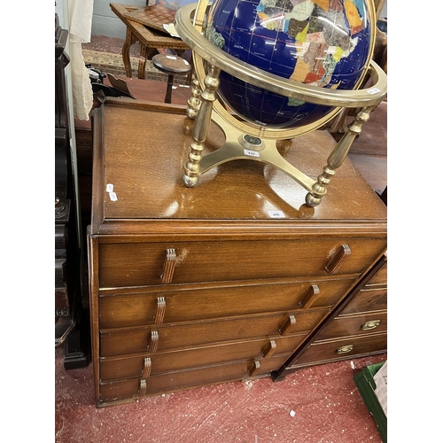 440 - Vintage 5 drawer chest of drawers - Approx W: 76cm D: 45cm H: 106cm