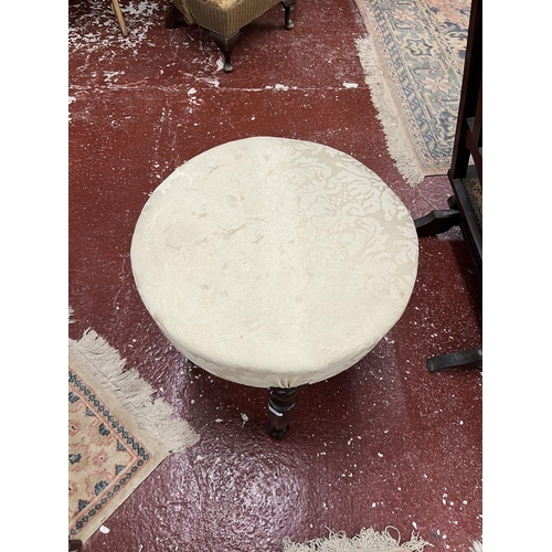 453 - Oversized upholstered dressing table stool