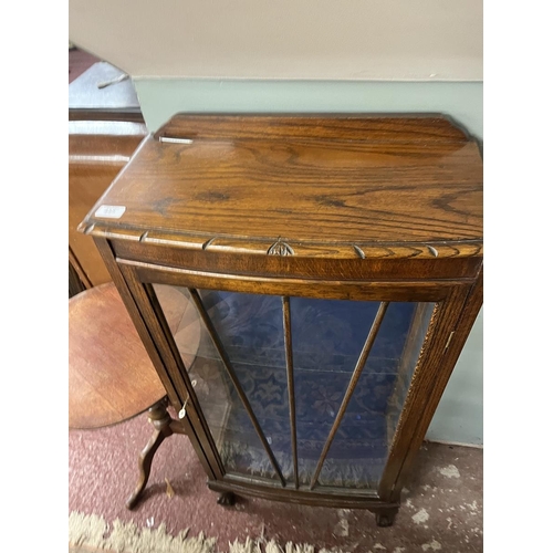 455 - Oak Art Deco display cabinet