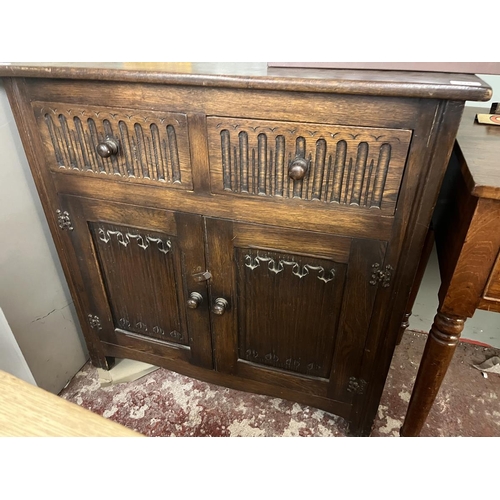 478 - Old charm oak cupboard - Approx W: 92cm D: 46cm H: 90cm