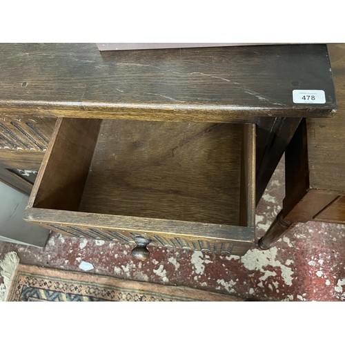 478 - Old charm oak cupboard - Approx W: 92cm D: 46cm H: 90cm