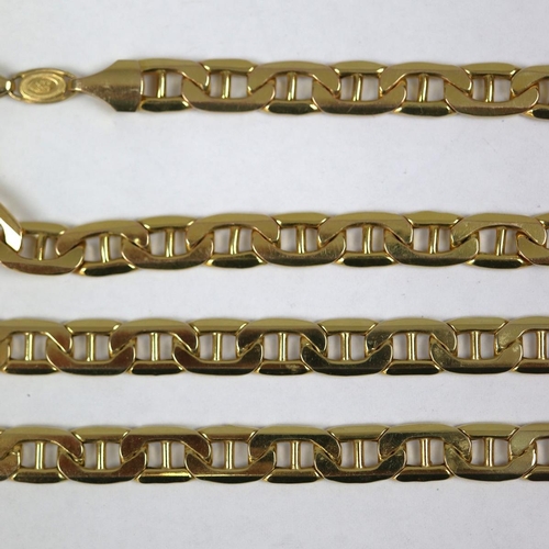 48 - 14ct gold Italian curb necklace & matching bracelet by Amoro – Approx weight 40g