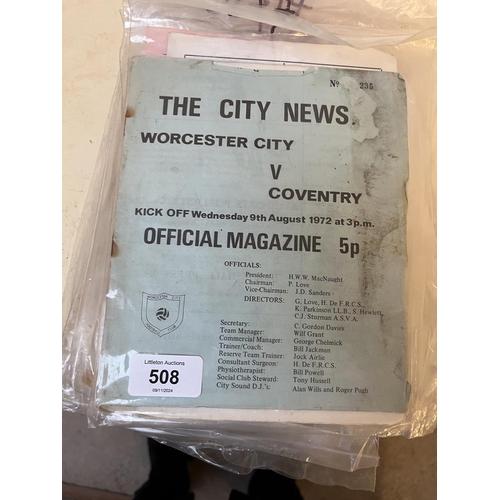 508 - Collection of Worcester City FC programmes