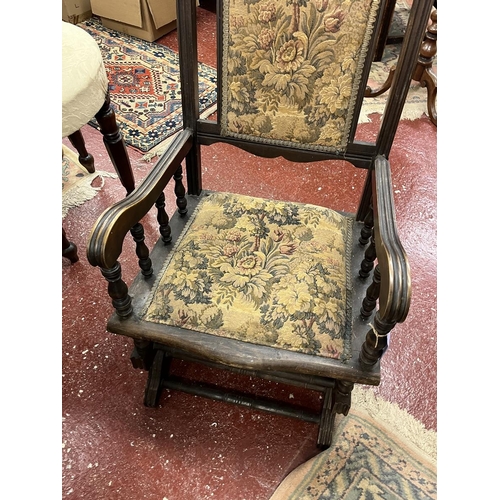 541 - American rocking chair with William Morris fabric