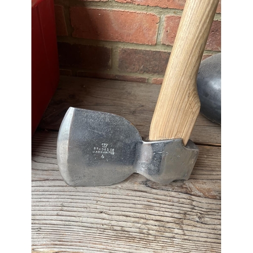 558 - Felling axe marked Brades