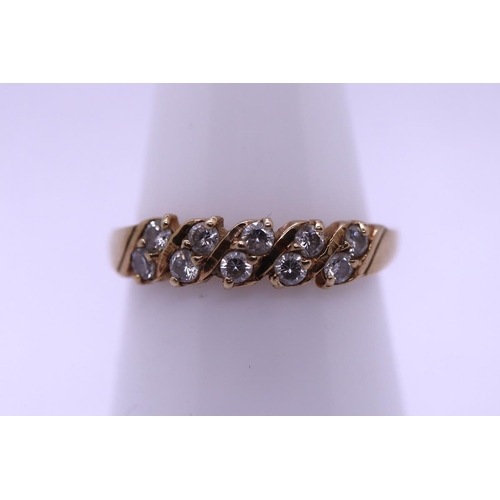 57 - 2 x 9ct gold stone set rings