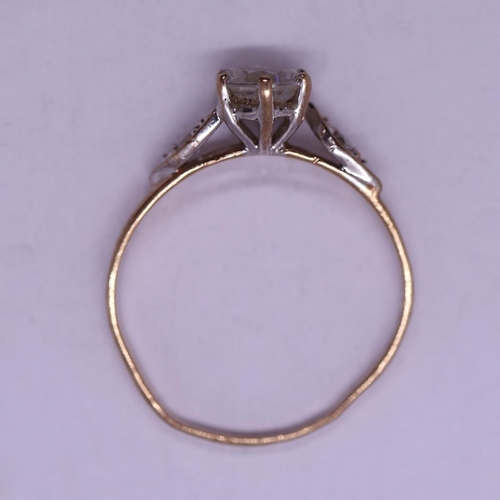 59 - 2 x 9ct gold stone set rings