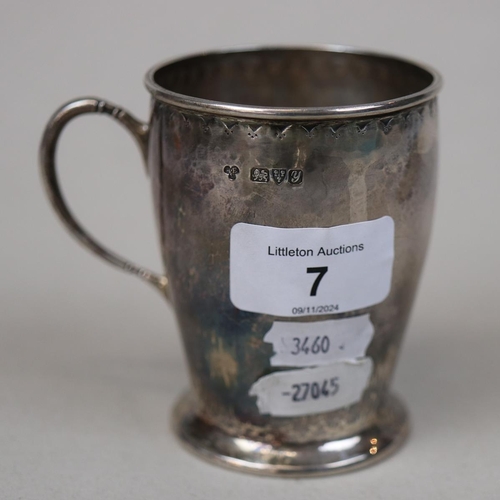 7 - Hallmarked silver cup Chester 1924 - Approx weight: 135g