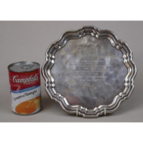 8 - Hallmarked silver tray - Approx weight: 339g