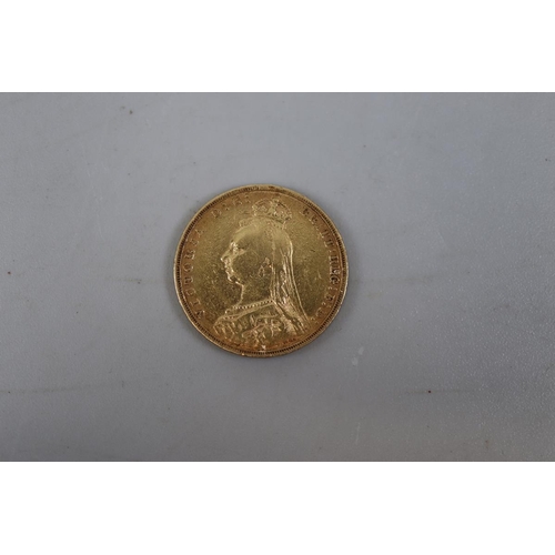 95 - 22ct gold sovereign dated 1892