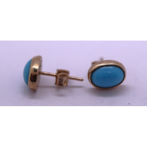 69 - Collection of turquoise set jewellery to include gold - Ring size Q