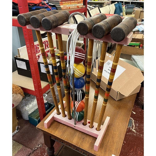 176 - Croquet set with stand
 