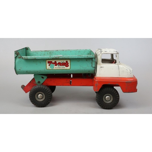 362 - Large vintage Triang tin plate tipper truck