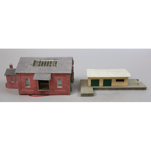 1 - Collection of railway model buildings, stickers etc.