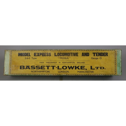 12 - Model railway Express Locomotive and tender in original box by Bassett-Lowke Ltd