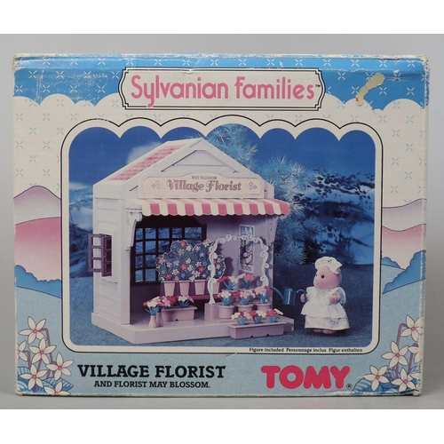 127 - 3 Sylvanian Family sets - Florist, Post Office and Pony and Trap in original boxes