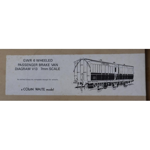 18 - 3 GWR Carriage Trucks  Brass Kits by Colin Waite