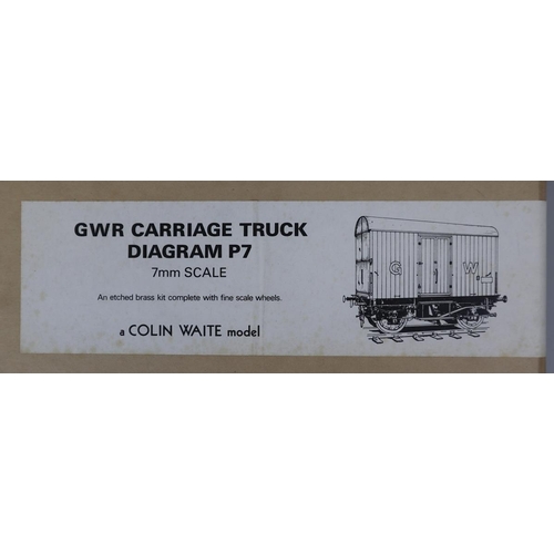 18 - 3 GWR Carriage Trucks  Brass Kits by Colin Waite