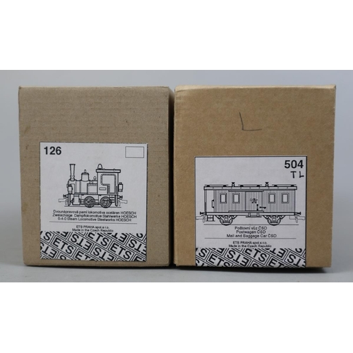 19 - Handcrafted ETS Locomotive and Carriage in original boxes