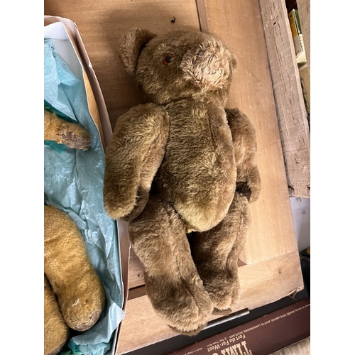 208 - Vintage teddy bear together with another