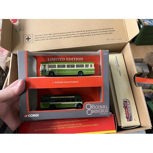 212 - Collection of die cast buses in original boxes Corgi & Efe