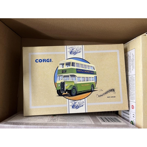 212 - Collection of die cast buses in original boxes Corgi & Efe