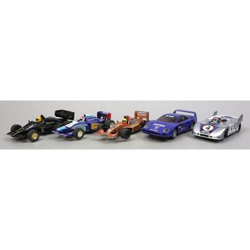 22 - Collection of Scalextric to include Renault Turbo and Ferrari