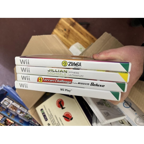 224 - Nintendo Wii games console including Wii fit games accessories