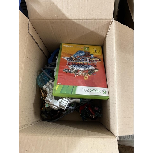 225 - X-Box with games and accessories together with huge Skylander collection