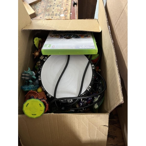 225 - X-Box with games and accessories together with huge Skylander collection