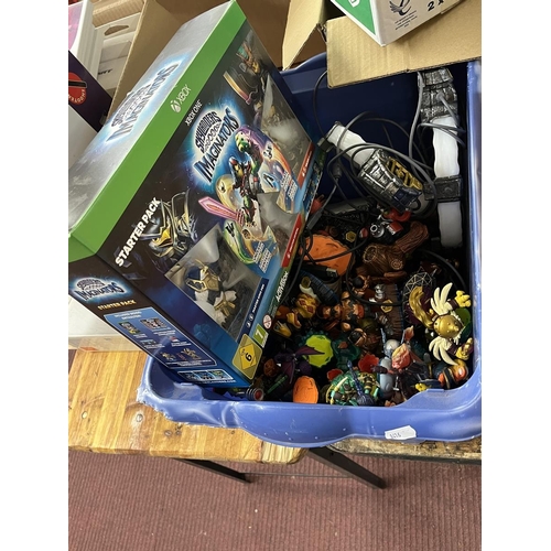 225 - X-Box with games and accessories together with huge Skylander collection