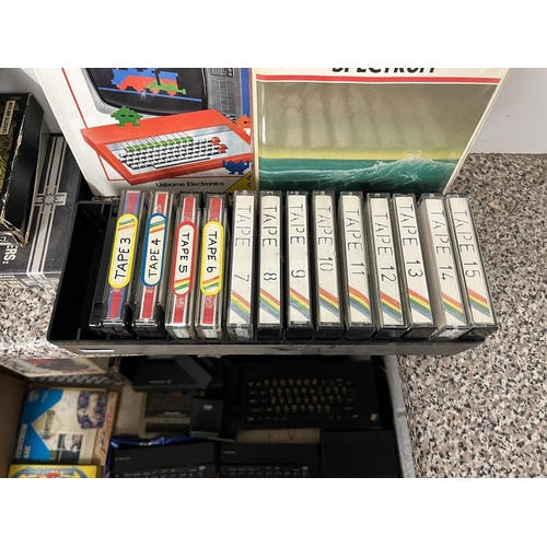 243 - Huge collection of Sinclair Spectrum computers with games and accessories