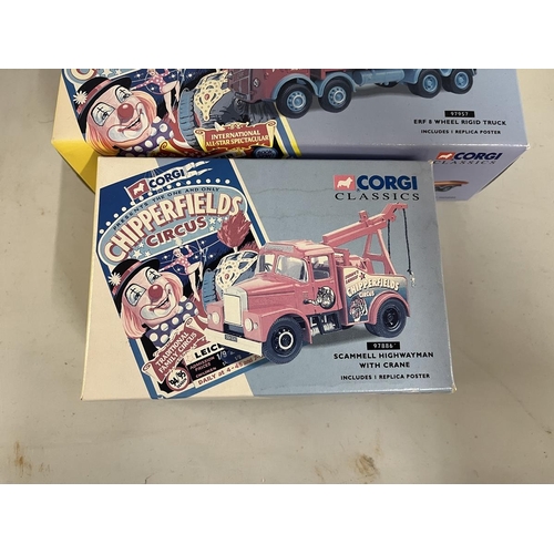 265 - Collection of Corgi Chipperfields die cast circus vehicles in original boxes