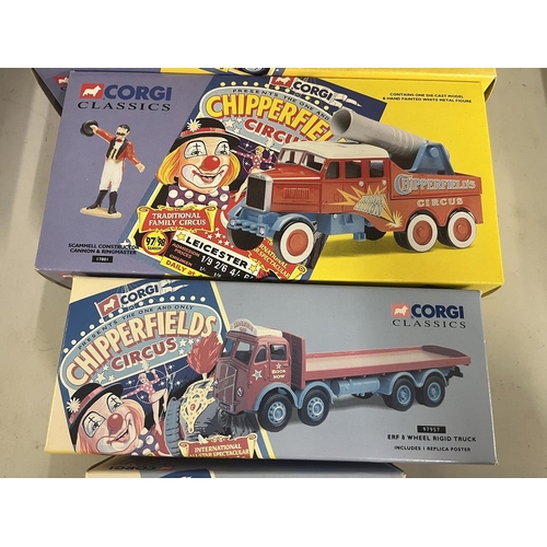 265 - Collection of Corgi Chipperfields die cast circus vehicles in original boxes