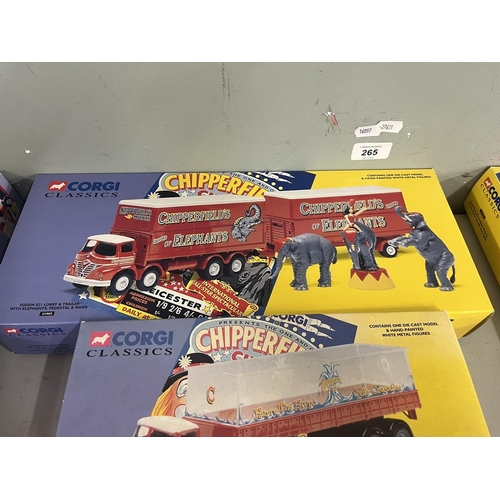 265 - Collection of Corgi Chipperfields die cast circus vehicles in original boxes